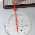 Épingle à cheveux papillon en acétate style japonais avec motif marbré orange - 6# Rouge 18cm