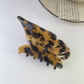 Elegant tortoiseshell butterfly hair claw clip with leopard pattern and hollow design - Leopard Print