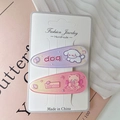 Cute resin hair clip set featuring purple dog and pink bear cartoon character designs - Dog And Bear Style
