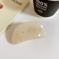 Creamy beige acetate hair claw clip with rhinestones in a minimalist French style - Dumpling Claw Clip / Jelly White
