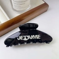 Pince à cheveux noire élégante avec inscription blanche Je T'Aime de style français - Noir