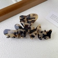 Haarklammer mit Schildpatt-Leopardenmuster und Herz-Design aus Acetat für Damen - 1# Hell-Leopard