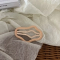 Minimalist beige wavy star hollow BB hair clip with dopamine style matte finish - Cloud Style / Cloud Pink