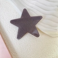 Sparkly dark purple star hair clip with fine glitter finish for side bangs styling - Coffee
