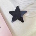 Elegante pinza de pelo de estrella negra con purpurina plateada y estilo Y2K chic - 7#Negro