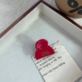Elegante pinza per capelli rosso lucido con incisione dorata in un contesto estetico - 7# Pinza per Capelli Piccola (2.8cmx2.4cm)