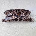 Elegant tortoiseshell cellulose acetate hair claw clip with marble texture for women - Coffee
