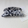 Elegant large acetate hair claw clip featuring black and white marble ink textures - Black White Ink Marble