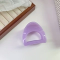 Elegant light purple hollow hair claw clip with a glossy finish for hair styling - Purple