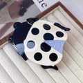 Cartoon ladybug hair claw clip in black and white acetate with purple glitter accents - #1 Polka-dot Ladybug (approx. 8.5cm X 6.8cm 36g)