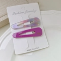 Set di due fermagli per capelli in acetato viola marmorizzato e fucsia su cartoncino - Set da 2 / Marmo Viola E Viola Scuro (Stile 2)