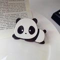 Schattige zwart-witte panda haarklem van acetaat voor meisjes uniek dierlijk haaraccessoire - Middelgroot / Donkerbruine Panda
