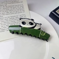 Schattige haarklem van acetaat met panda- en bamboedessin en een mooie glans - Groot / Zwarte Panda Met Bamboe