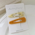 Eleganti fermagli per capelli in acetato ambrato e marmorizzato su cartoncino - Set da 2 / Marmo Beige E Ambra (Stile 4)