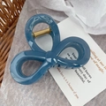 Elegant misty blue bow-shaped hair claw clip made of high-quality durable acrylic - 10#Large Blue