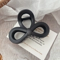 Elegant matte black bow hair claw clip with high-quality texture on artistic background - 17#Large Matte Black