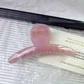 Elegante pinza per capelli rosa traslucida per donna con una trama liscia a gelatina - Grande / Rosa