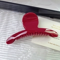 Elegante pinza per capelli rosso scuro in resina lucida per acconciature da donna - Grande / Rosso