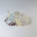 Pince à cheveux mignonne en forme d'hippocampe en acétate blanc crème avec nœud bleu - 10# Hippocampe
