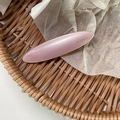 Pink willow leaf shaped hair clip with gold Barrette La France text engraving - Pink