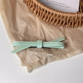 Barrette nœud vert clair en résine au design double couche avec clip métallique élégant - 6#Vert Menthe