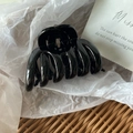 Molla per capelli nera lucida a forma di zucca per capelli folti e acconciature eleganti - Nero Lucido