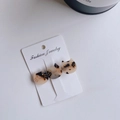 Fermagli per capelli a gatto in tartaruga francese per donne con design acetato leopardato - Leopardo Chiaro