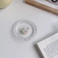 Mini pince à cheveux ours en acétate blanc nacré avec détails dorés pour les femmes - Sirène N° 5