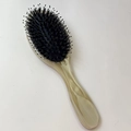 Champagne marble anti-static cushion hairbrush with boar bristles and nylon pins - Wood Grain
