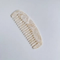 Pettine a denti larghi in acetato con trama marmorizzata crema alla moda da donna - Beige