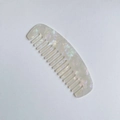 Elegante pettine in acetato di madreperla bianca a denti larghi per capelli ricci - 14# Sirena
