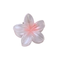 Elegant pearlescent plumeria flower hair claw clip with pink gradient for women - Approx. 4cm / Orange and White