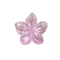 Pinza per capelli a fiore di ciliegio rosa traslucido con finitura perlata - 4cm / Rosa Sfumato