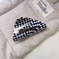 Classic black and white checkerboard acetic acid triangle hair claw clip with sharp details - Triangle Plaid (26#)