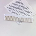 Minimalist white anti-static hair comb with fine teeth and smooth acetate finish - White
