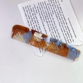 Acetate hair comb featuring elegant brown and blue marble texture design - 3# Blue Brown