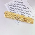 Elegant cellulose acetate hair comb with cream marble texture and anti-static design - 4# Beige