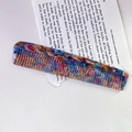 Portable acetate hair comb with colorful marble texture and anti-static styling design - 9# Multicolor