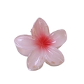 Haarklammer in Kirschblütenform mit rosa Farbverlauf aus glänzendem Harz-Material - Ca. 4cm / Lichtdurchlässiges Rot