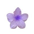 Eleganter violetter Haarklammer-Clip in Blütenform aus lichtdurchlässigem Acrylharz - Ca. 4cm / Transparentes Violett