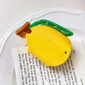 Simpatica molletta per capelli a forma di mango in acetato lucido giallo e verde - Giallo Brillante (Mango)