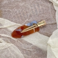Elegante fermaglio per capelli in acetato marmorizzato ambra e grigio con clip dorata - Marrone
