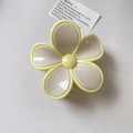 Bloemen haarklem in geel en crème voor elegante opgestoken kapsels - Abrikoos Met Gele Rand