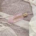 Pink marble texture acetate hair clip with a golden metal duckbill base - Phantom Pink