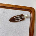 Eleganter brauner Acetat-Haarclip mit funkelnden Strasssteinen auf silberner Basis - Kaffeebraun (Strass-Reihe)
