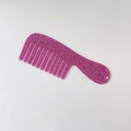 Tragbarer rosa Glitzer Mini-Haarkamm Schlüsselanhänger mit breiten Zähnen und Finish - 2# Glitzer Rosa
