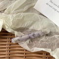Elegant translucent purple acetate hair clip with golden lettering and marble pattern - Bobby Pin / Mermaid Gray