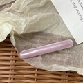 Elegant lavender acetic acid hair clip with gold label lettering on a woven tray - Bobby Pin / Pink