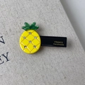 Simpatica molletta per capelli ad ananas con strass luccicanti e design in acetato - Ananas