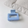 Minimalist square light blue hair claw clip with glossy finish and elegant design - Small Square / Small Square Blue